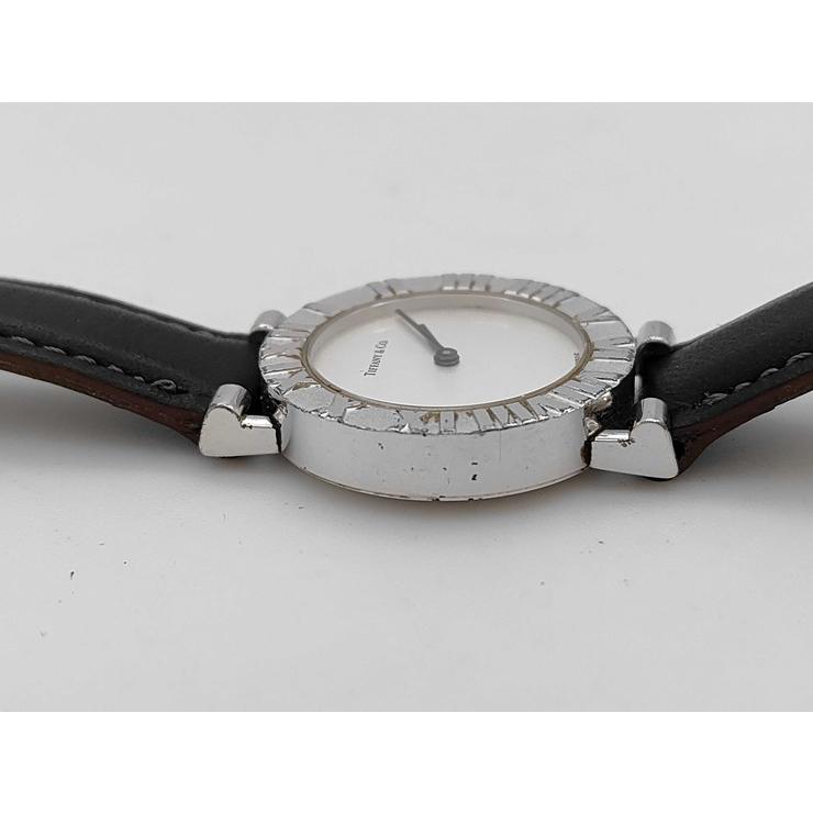 【稼働】 TIFFANY＆Co. 腕時計 アトラス クオーツ SV925 レザー TIFFANY&Co.（ティファニー） 腕時計 アトラス L0640 SV925 レザー