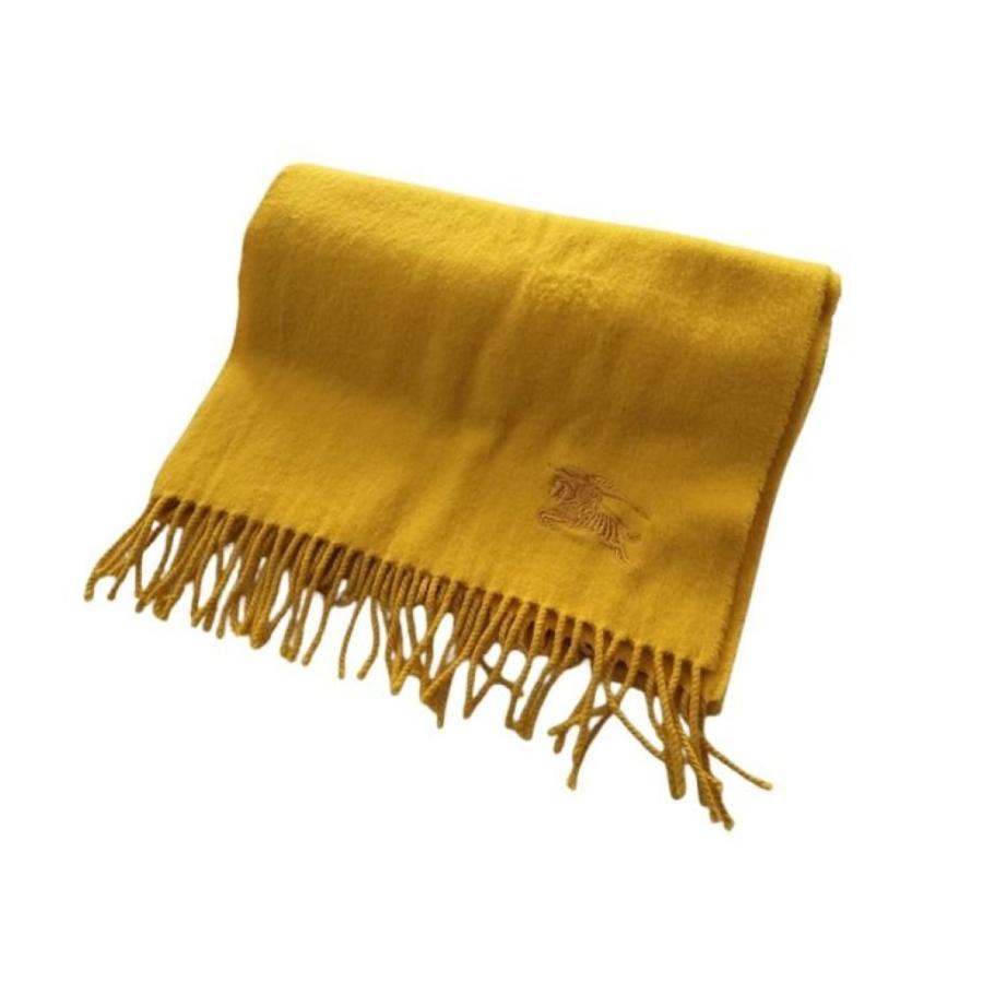 BURBERRY（バーバリー） マフラー カシミヤ100％ - イエロー系 美品 