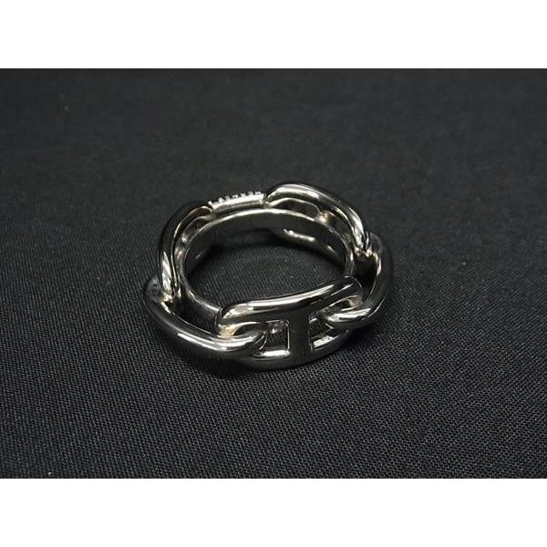エルメス レガート スカーフリング シェーヌダンクル シルバー 美品 HERMES（エルメス） スカーフリング レガート シェーヌ ダンクル