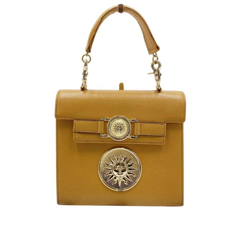 美品 VERSACE ヴェルサーチ バニティ ハンドバッグ サンバースト レザー Amazon | [VERSACE] (ヴェルサーチ) サンバースト 総柄 豹 ヒョウ