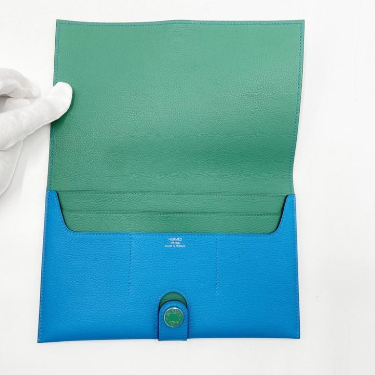 HERMES 財布 R.M.S トゥタンマン R.M.S トゥタンマン ブルー系 グリーン系 新品未使用展示品【本物保証】の画像