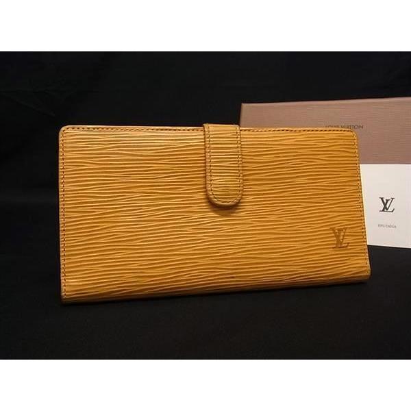 美品 ＊ ルイヴィトン エピ レザー二つ折り　長財布　イエロー LOUIS VUITTON（ルイ・ヴィトン） 長財布 エピ コンチネンタル