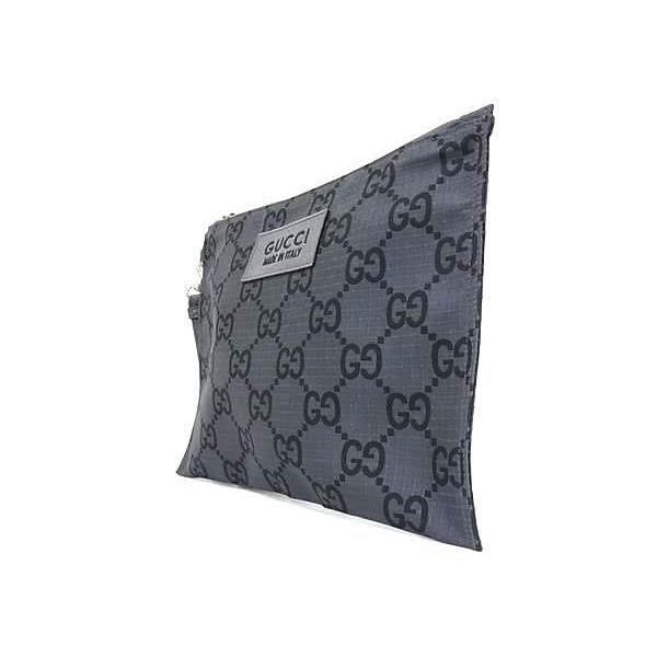 GUCCI（グッチ） クラッチバッグ 770662 GGキャンバス グレー系