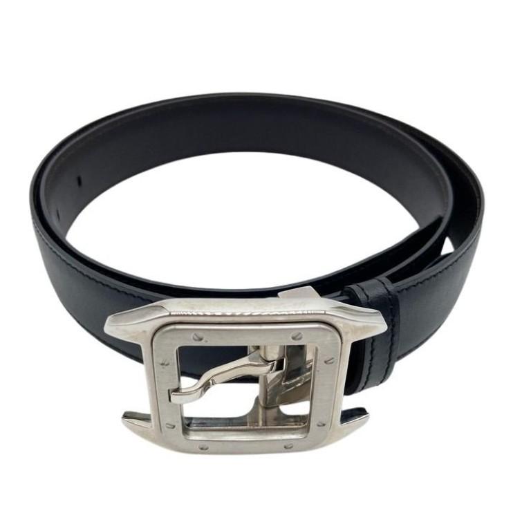 Cartier（カルティエ） ベルト サントス レザー - ブラック ブラウン