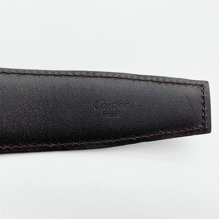 Cartier（カルティエ） ベルト サントス レザー - ブラック ブラウン