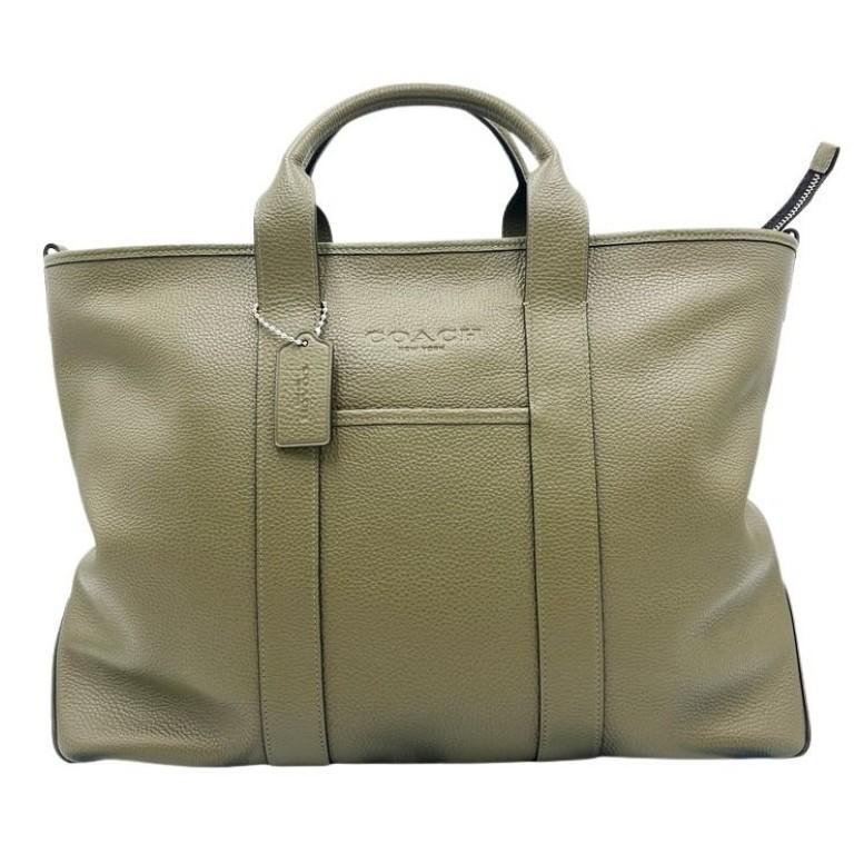 COACH コーチ トートバッグ ブリーカー チャーム付 レザー カーキ A4 COACH（コーチ） ハンドバッグ グレイソン トート バッグ・チャーム