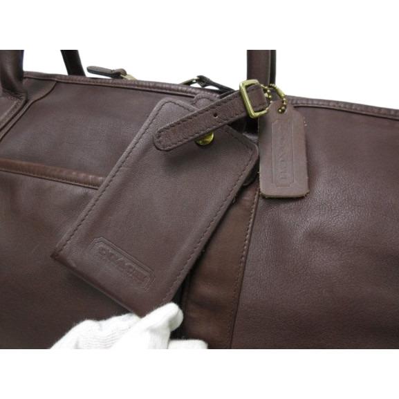 COACH（コーチ） ボストンバッグ レザー 502 ダークブラウン 旅行 大