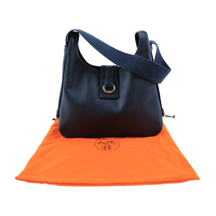 HERMES エルメス サコ ショルダーバッグ クシュベル ネイビー □F刻印 