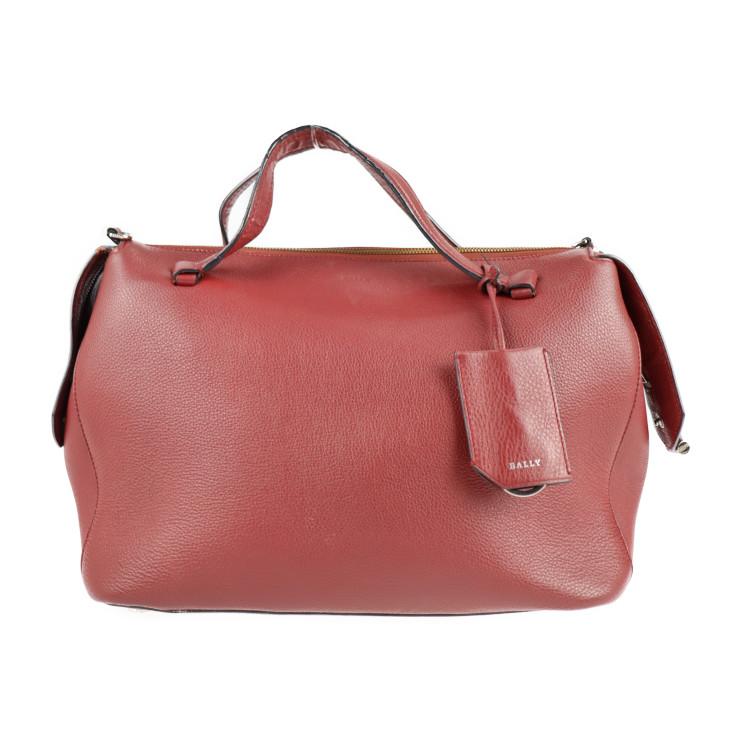 Bally（バリー） バッグ ハンドバッグ レザー レッド系 シルバー金具 