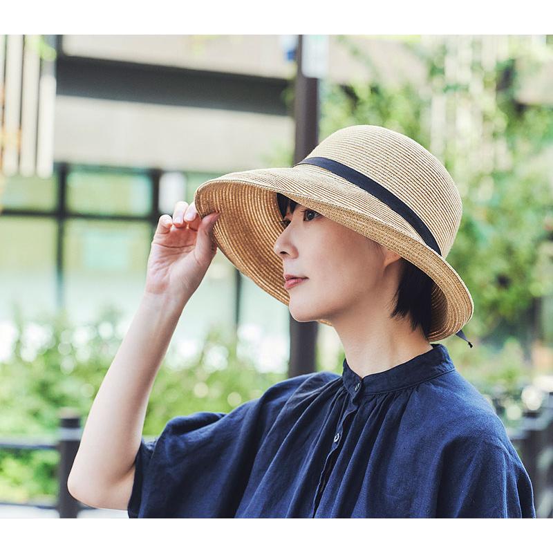 田中帽子店 Alena（アレナ） 麻調ブレード・ペーパー 2WAYキャペリン