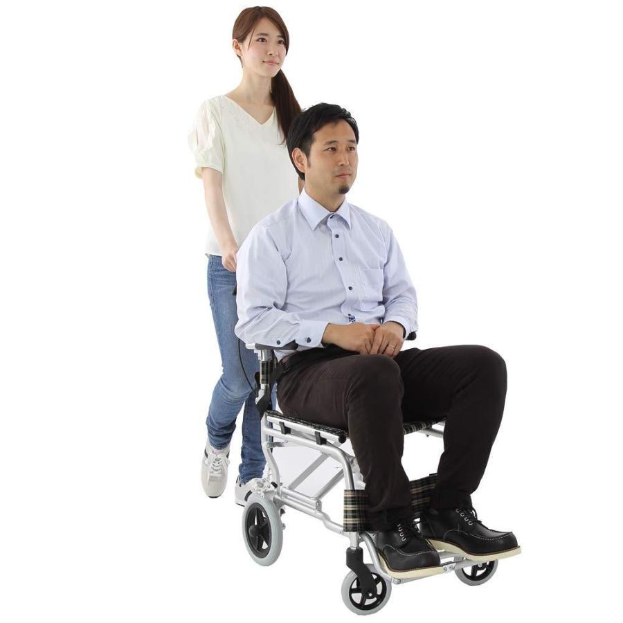 楽々健 介助型 折り畳み式車椅子 - : ケアショップ3to4 - 通販 - Yahoo