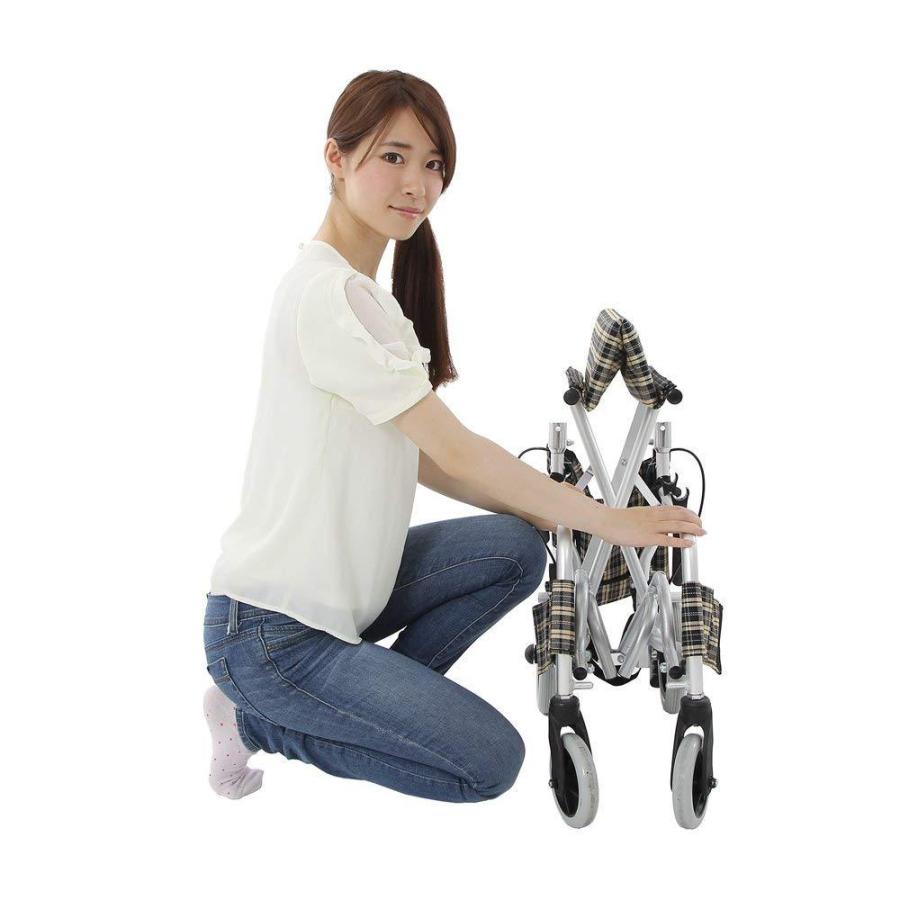 楽々健 介助型 折り畳み式車椅子 - : ケアショップ3to4 - 通販 - Yahoo