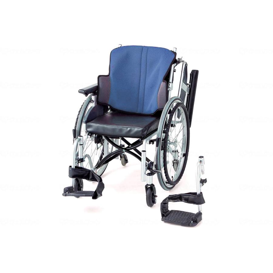 日進医療器 座王 6輪車 自走型 NA-506W ブルー 座幅座幅42-前座42cm