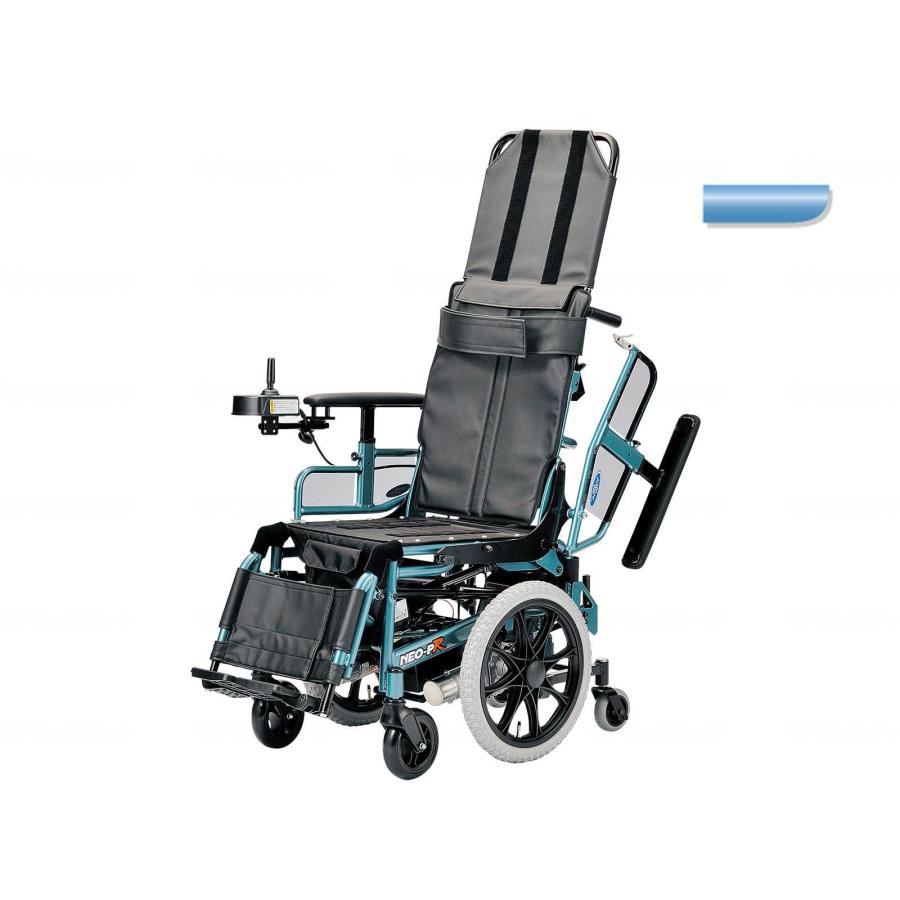 日進医療器 電動リクライニング車いす NEO-PRリクラ ベーシックブルー