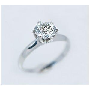 プラチナPt900 1.2ctダイヤリング 指輪 15号(鑑別書付き）