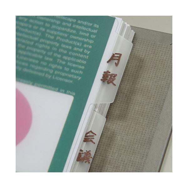 TANOSEE再生ダブルインデックス(ハードタイプ) A4タテ 2穴 10山 クリア 1セット(20組) ds2536982ケアショップ