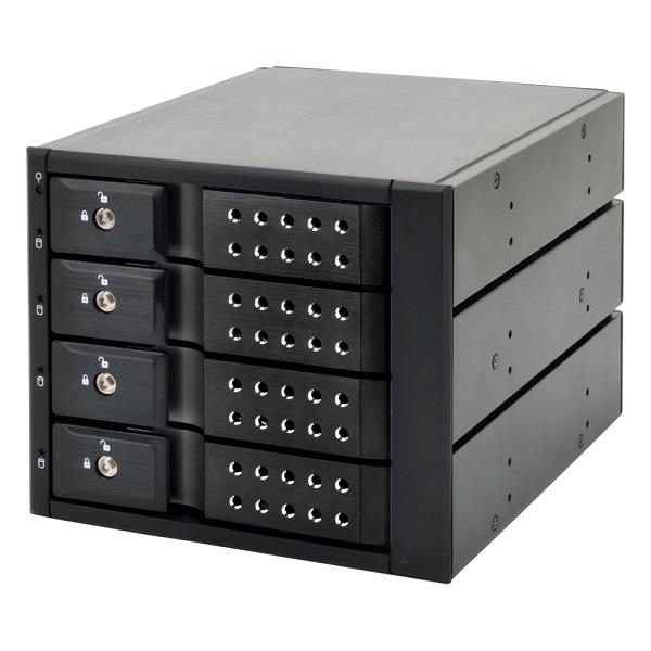 iStarUSA BPN-DE340SS-BK2 iStarUSA BPN-DE Series リムーバブルラック 4Bayモデル V2 SATA 3.5HDD×4台搭載可能 HDDマウントラック