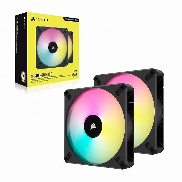 CORSAIR AF140 RGB ELITE Dual Fan Kit (CO-9050156-WW) RGB LED搭載の静音140 mmファン2個、Lighting Node COREセット｜3top｜05