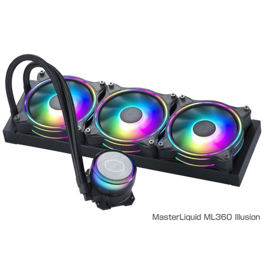 速くおよび自由な ML360 MasterLiquid Master Cooler Illusion ライトアップ機能を一新した水冷一体型CPUクーラー MLX-D36M-A18P2-R1 PC用ファン、クーラー