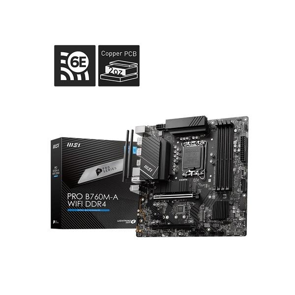 新品 msi pro B760M-A WiFi マザーボード Intel i5 12400F CPU