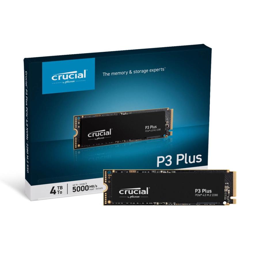 Crucial P3 Plusシリーズ 4TB (読取り最大 4800MB/秒) M.2 2280 接続 