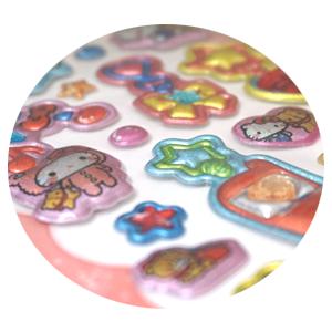 ぷくキラチャームステッカー サンリオキャラクターズ [1袋 8枚入