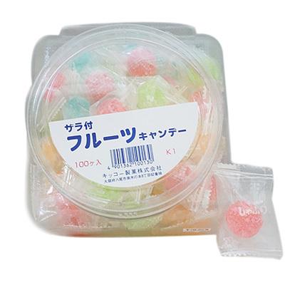 飴出品① 12円 キッコー ザラ付きフルーツキャンディ [1箱 100個入] : ミカミ
