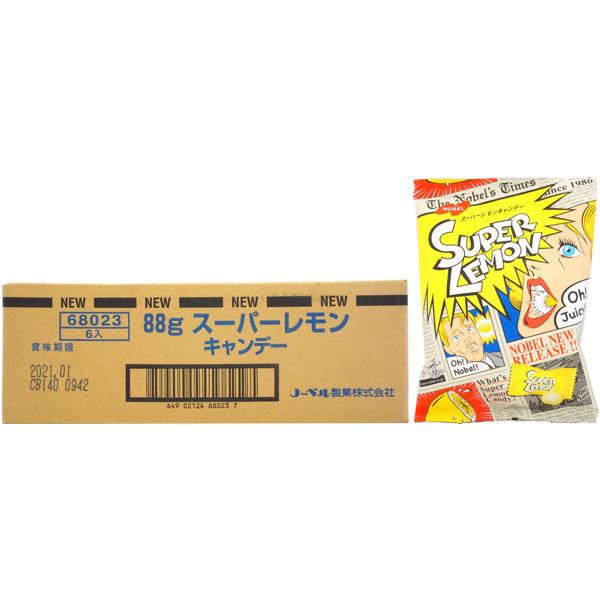 レモンキャンディページ 200円 ノーベル 88gスーパーレモンキャンデー [1箱 6個入