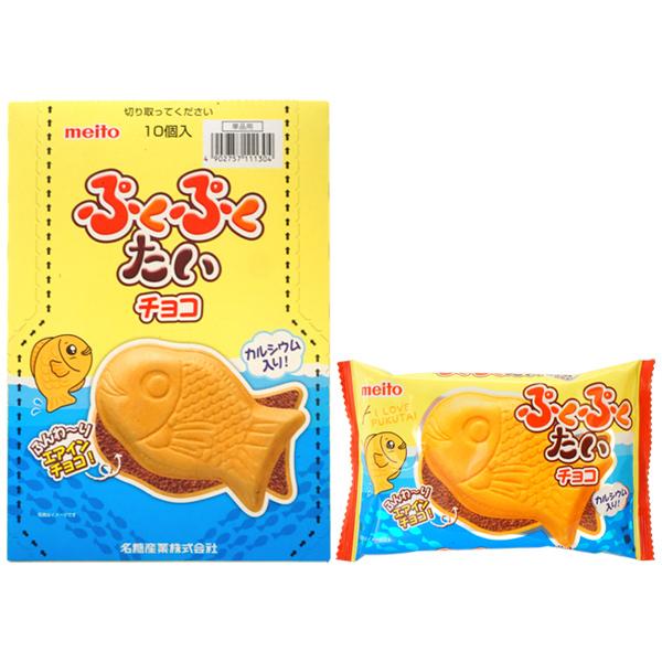 80円 名糖 ぷくぷくたい チョコ味 [1箱 10個入] : ミカミオンライン