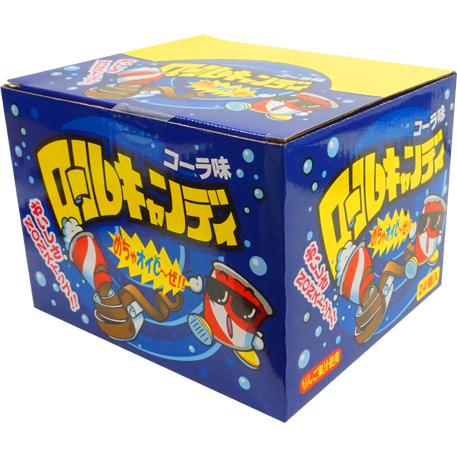 60円 やおきん ロールキャンディ コーラ味 [1箱 24個入] : ミカミ