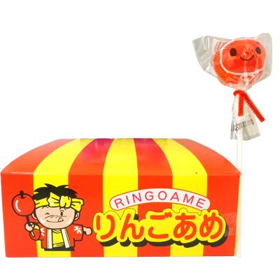 りんご飴ページ 山中 1本りんご飴 [1箱 20個入] : ミカミオンラインショップ