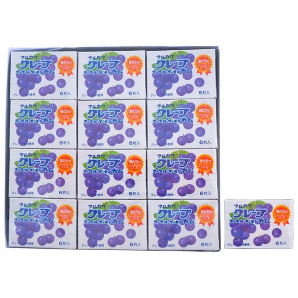 送料無料】☆まとめ買い☆ 丸川 マーブルガムグレープ 6粒×33個 ×24個