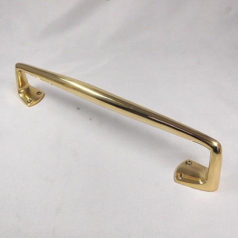 真鍮 鋳造 大型ドアハンドル スプール ドアノブ 12-3/4インチ : スリー