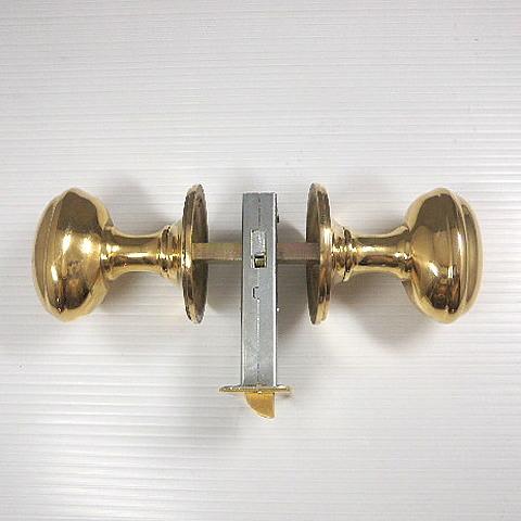真鍮 ドアノブ オーバル ヴィクトリアン ハンドル 空錠タイプ : スリー