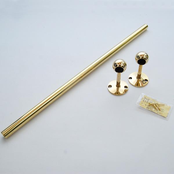 タオル掛け タオルバー タオルハンガー Mサイズ 真鍮 直径15mm 全長