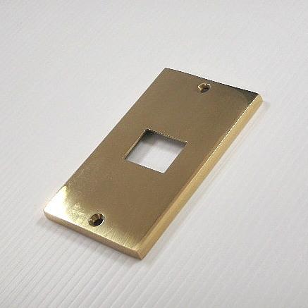 フルカラータイプ　3枚セット　スイッチ1個用　真鍮製　スイッチプレート 3個セット スイッチプレート スイッチカバー 1口 鋳造真鍮 フルカラー