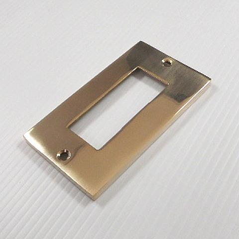 3個セット スイッチプレート スイッチカバー 3口 鋳造真鍮 フルカラー 