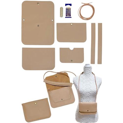 レザークラフト 革 キット初心者 セット 横型スマホショルダーバッグ