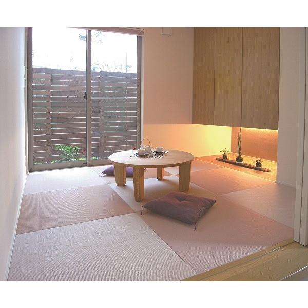 置き畳　ピンク４枚セット　積水 MIGUSA 目積 フロア畳 美草