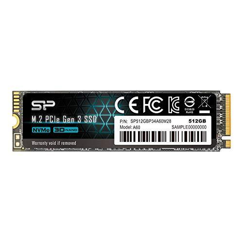 シリコンパワー SSD 1TB 3D TLC NAND M.2 2280 PCIe3.0×4 NVMe1.3 P34A60シリーズ SP00
