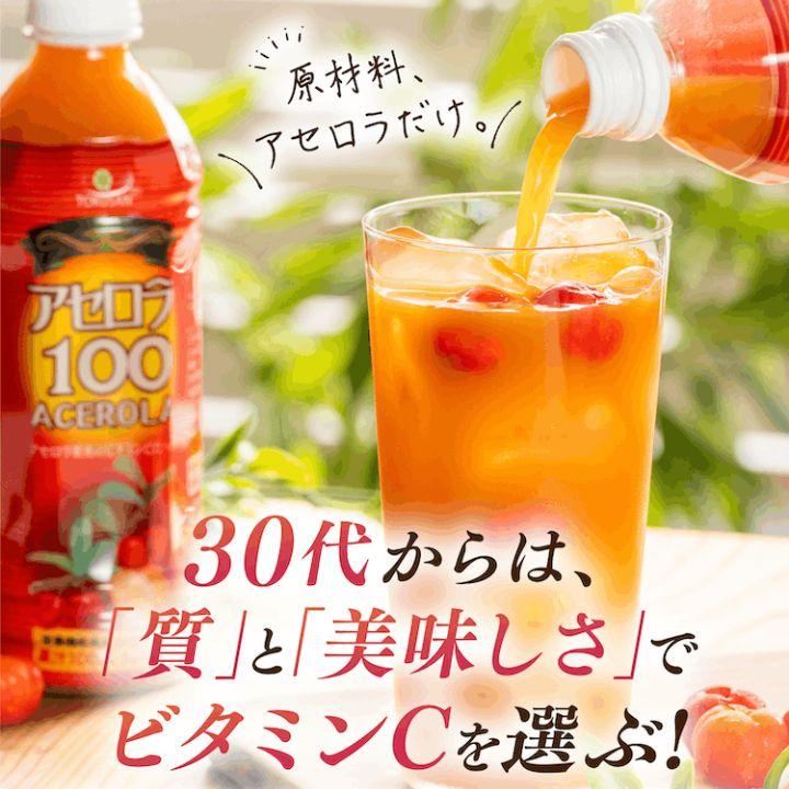 アセロラ100 500ml×1本 アセロラ ビタミンC ポリフェノール ドリンク