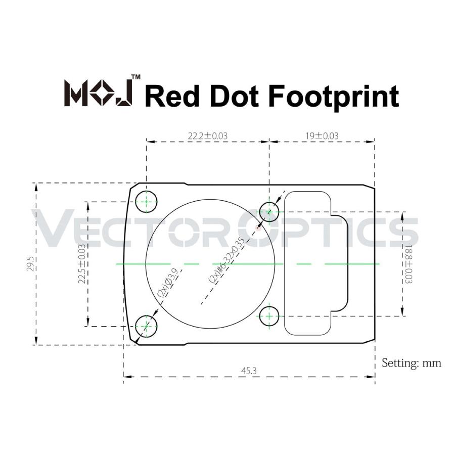 Vector Optics SCRA-71 MOJ(RMR) Red Dot Sight Cantilever Picatinny