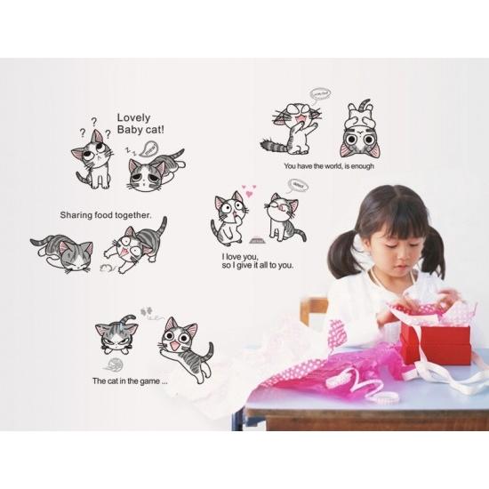 ウォールステッカー いたずら子猫 10兄弟 壁シール かわいい ねこ 剥がしやすい 動物 インテリア Am7028 41ウォールステッカー 通販 Yahoo ショッピング