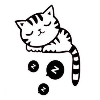 ウォールステッカー 2枚セット 猫 スイッチ コンセント 壁シール 寝る 動物 タブレット ドアノブ｜41wallsticker｜04
