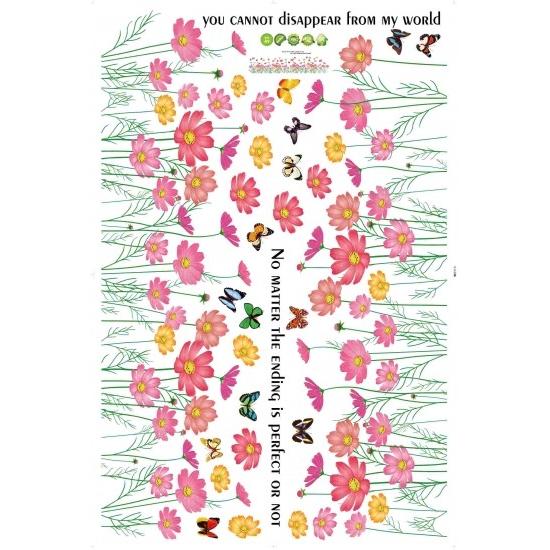 ウォールステッカー 明るい花畑と蝶々 壁シール ガーデン風 綺麗なピンク 剥がせる 黄色の花 Ay870 41ウォールステッカー 通販 Yahoo ショッピング