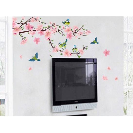 ウォールステッカー 桜と野鳥 和風 はがせる 壁紙シール 春らしい 桃色 開花 賃貸部屋装飾 イベント 祝賀会 Ay91 41ウォールステッカー 通販 Yahoo ショッピング