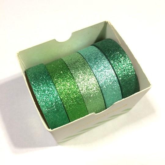 8635】海外 マステ 5m巻売り ラメ加工マスキングテープ 切手