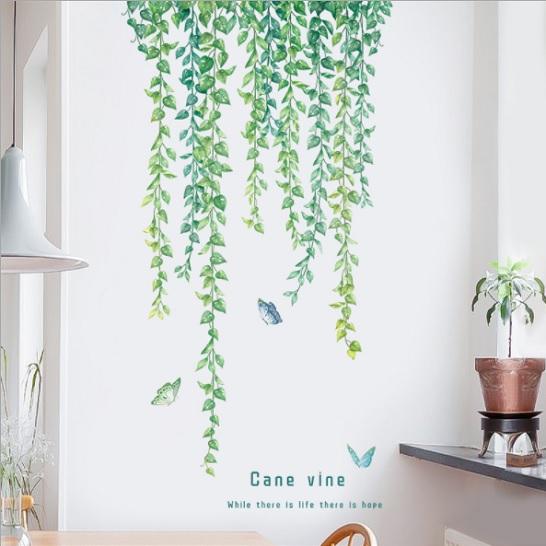 ウォールステッカー ポトスガーランド 枝垂れ つた つる植物 壁紙シール 緑の茎 リーフ ドア 窓際に Qr9434 41ウォールステッカー 通販 Yahoo ショッピング