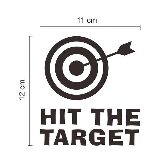 ウォールステッカー 転写式 ヒット ザ ターゲット 英文字 トイレシール 黒 便器 洗面台 的 矢 transferhitthe