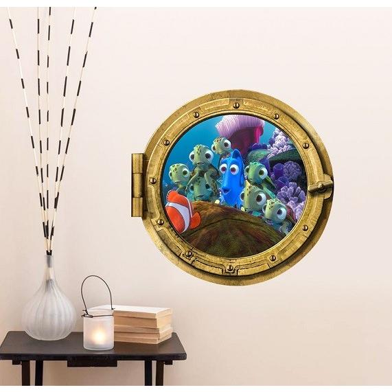 ウォールステッカー 潜水艦窓 入荷予定 ニモとドリー スクワート 壁シール 海中 ディズニー キャラクター